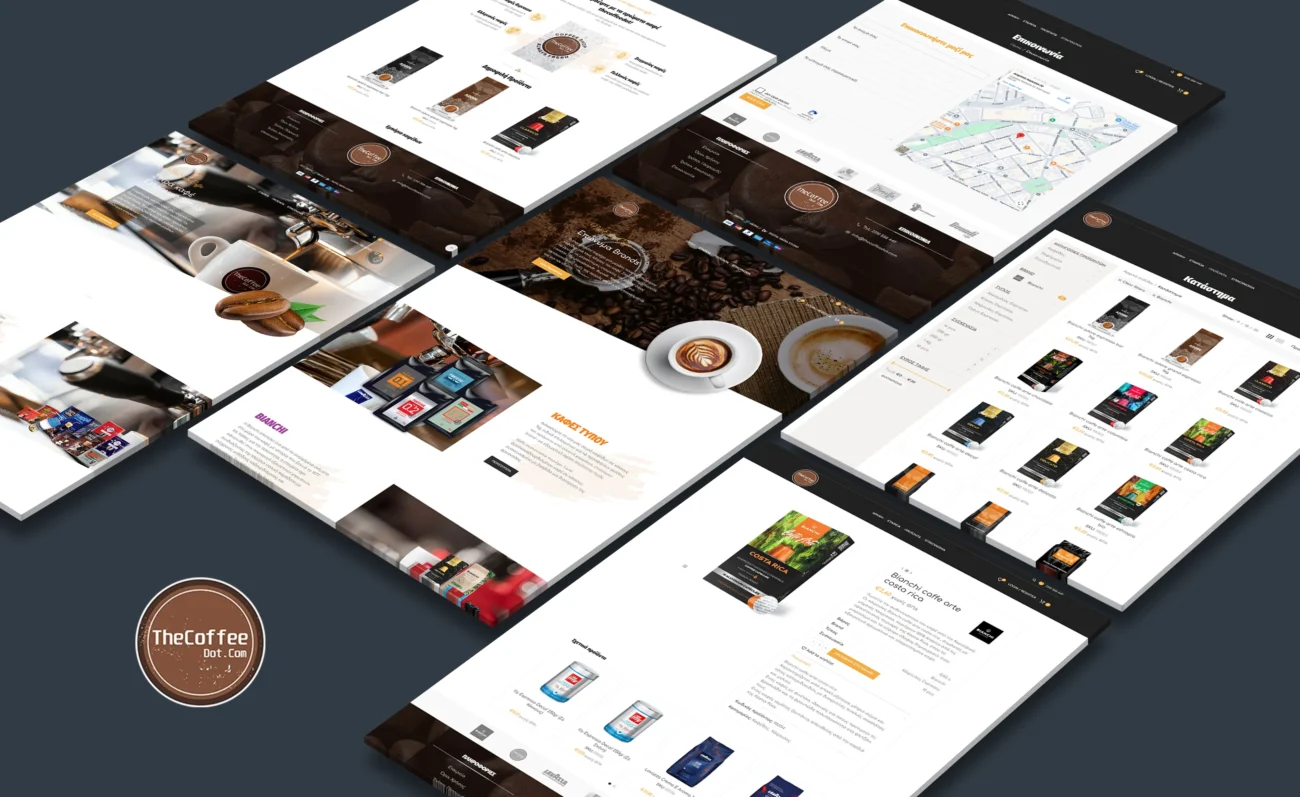 Κατασκευή eshop εμπορίου καφέ
